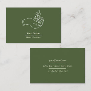 Cartão de visita do jardineiro doméstico