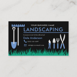 Cartão de visita do Landscaping Lawn Care