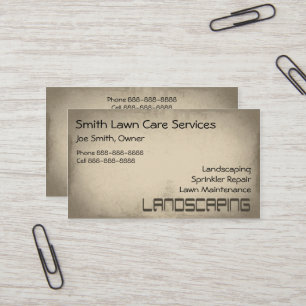 Cartão de visita do Landscaping Lawn Care Services