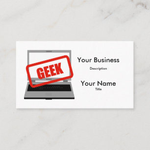 Cartão de visita do Laptop do Geek do computador