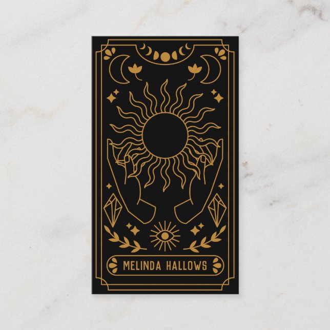 Cartão de visita do leitor de cartão tarot (Frente)