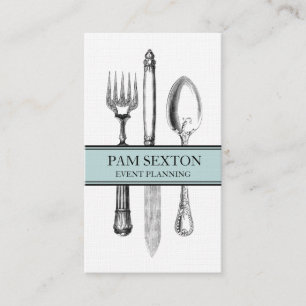 Cartão de visita do Linen do Planejador de Eventos