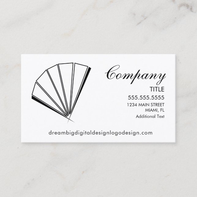 Cartão de visita do logotipo asiático do ventilado (Frente)