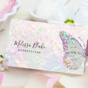 cartão de visita do logotipo da borboleta faux pas