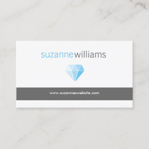 Cartão de visita do logotipo diamante azul