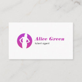 Cartão de visita do logotipo do agente de talento