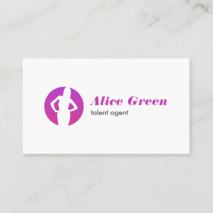 Cartão de visita do logotipo do agente de talento