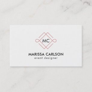 Cartão de visita do logotipo Glitter Dourado rosa