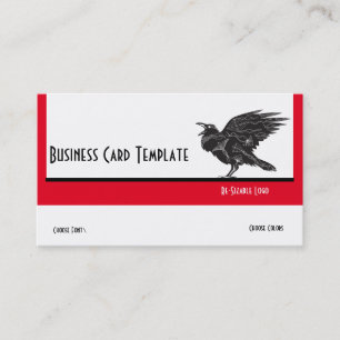 Cartão de visita do logotipo Silhout Black Bird R