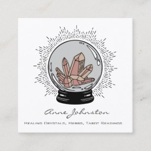Cartão de visita do Magic Crystal Ball Square