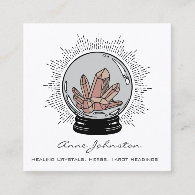 Cartão de visita do Magic Crystal Ball Square (Frente)