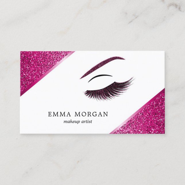 Cartão de visita do maquilhador com efeito do (Frente)