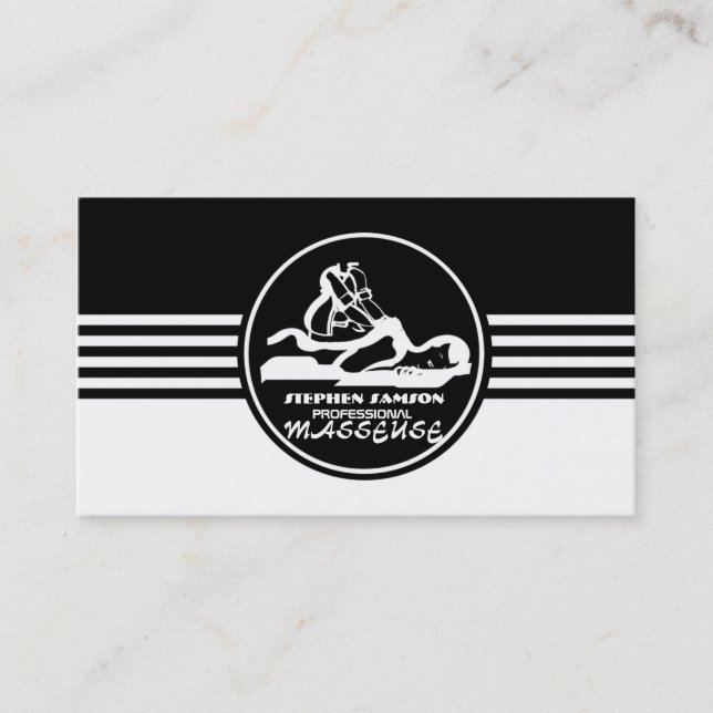 Cartão de visita do Masseuse (Frente)