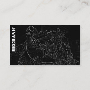Cartão de visita do mecânico do quadrado do motor