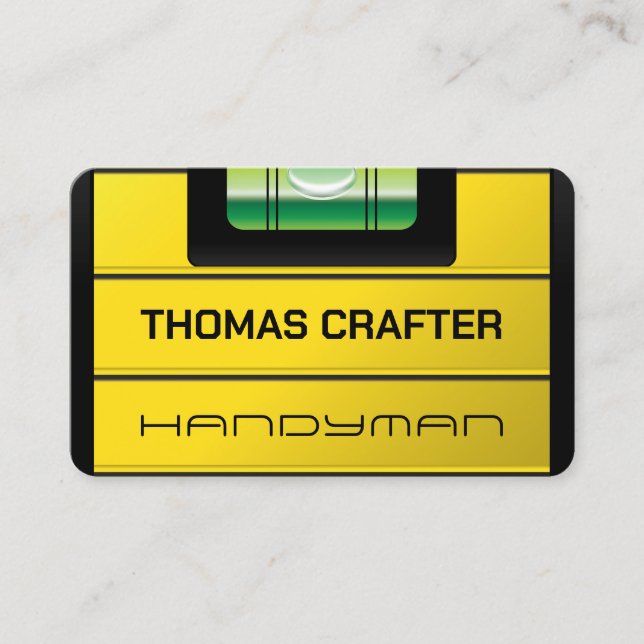 Cartão de visita do medidor de bolhas do nível de  (Frente)