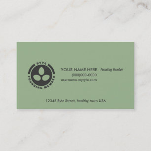 Cartão de visita do membro fundador