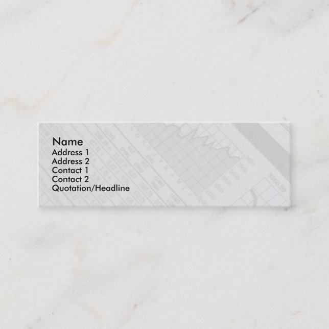 Cartão de visita do mercado de valores de acção (Frente)