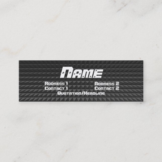 Cartão de visita do metal (Frente)