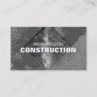 Cartão de visita do metal da construção - prata