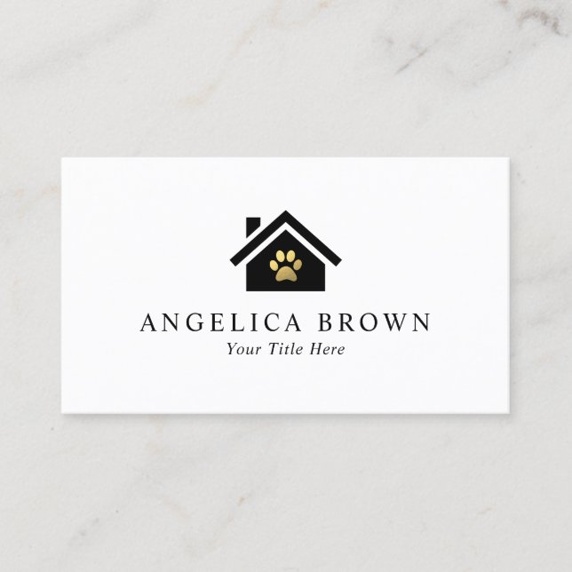 Cartão de visita do moderno Pet Care (Frente)