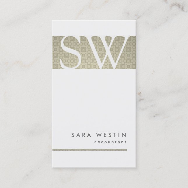 Cartão de visita do Monograma do Contador de Padrã (Frente)