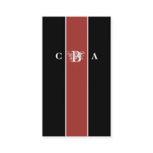 Cartão de visita do Monograma do Corredor de Fogo