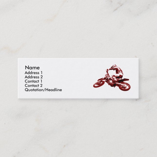 Cartão de visita do motocross da bicicleta da (Frente)