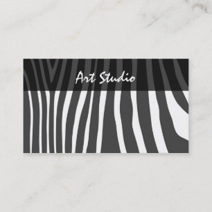 Cartão de visita do na moda da zebra