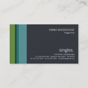 Cartão de visita do no. 0128 dos solteiros