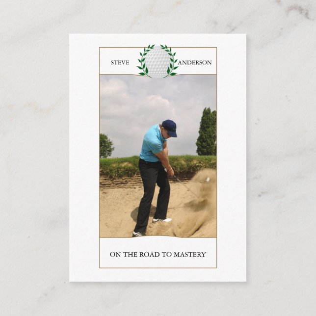 Cartão de visita do nome do clube de golfe clássic (Verso)