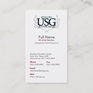 Cartão de visita do oficial de USG