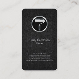 Cartão de visita do Paint Roller Brusch Grunge Pai