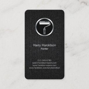 Cartão de visita do Paint Roller Brusch Grunge Pai