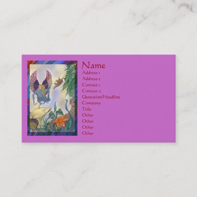 Cartão de visita do país das fadas do outono (Frente)