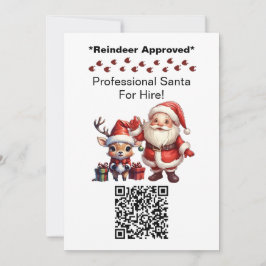 Cartão de Visita do Papai Noel com Código QR de Do