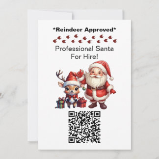 Cartão de Visita do Papai Noel com Código QR de Do