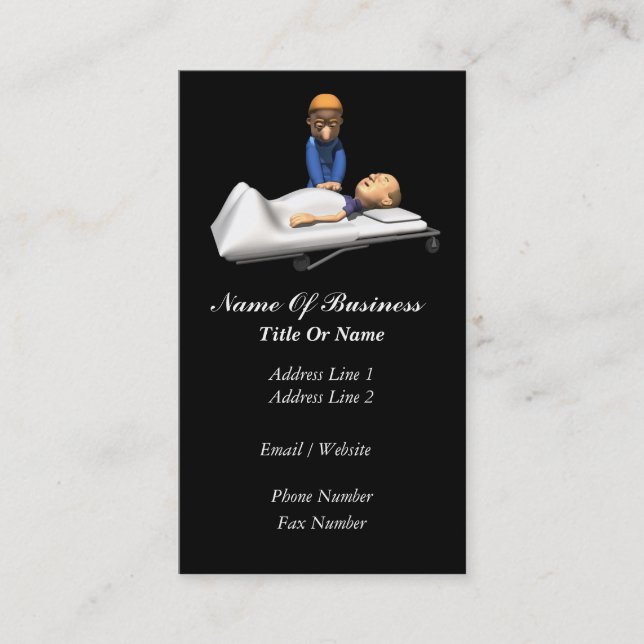 Cartão de visita do paramédico (Frente)