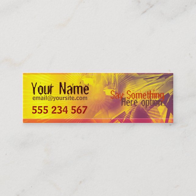 cartão de visita do perfil do electrozArt #001 (Frente)