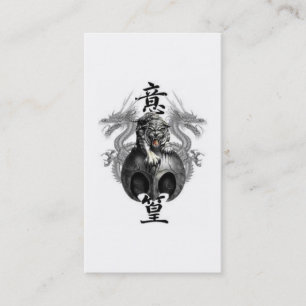 Cartão de visita do perfil do tigre do dragão