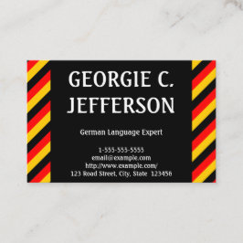 Cartão de visita do perito de idioma alemão