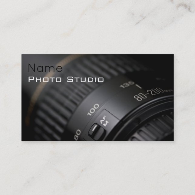 Cartão de visita do Photo Studio (Frente)