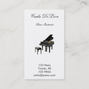 Cartão de visita do piano