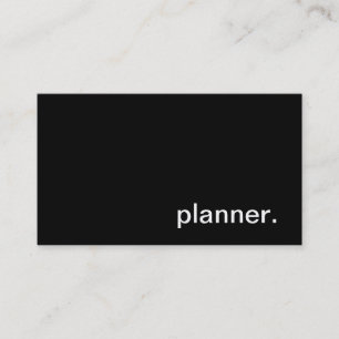 Cartão de visita do planejador