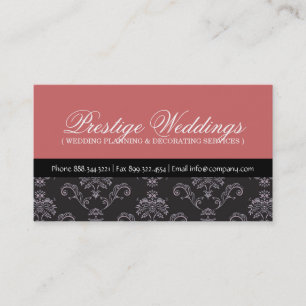 Cartão de visita do planejador do casamento tema