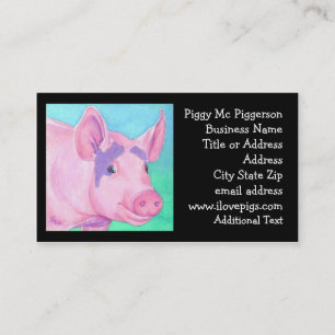 Cartão de visita do porco