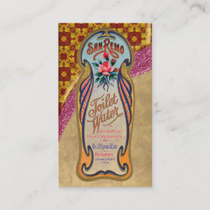 Cartão de visita do poster da água de toalete do