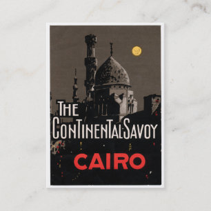 Cartão de visita do poster do hotel do Cairo do