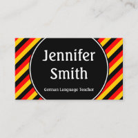 Cartão de visita do professor de idioma alemão
