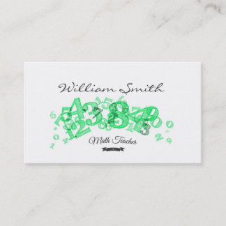 Cartão de visita do professor de matemática