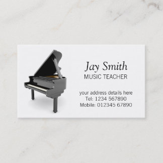 Cartão de visita do professor de música